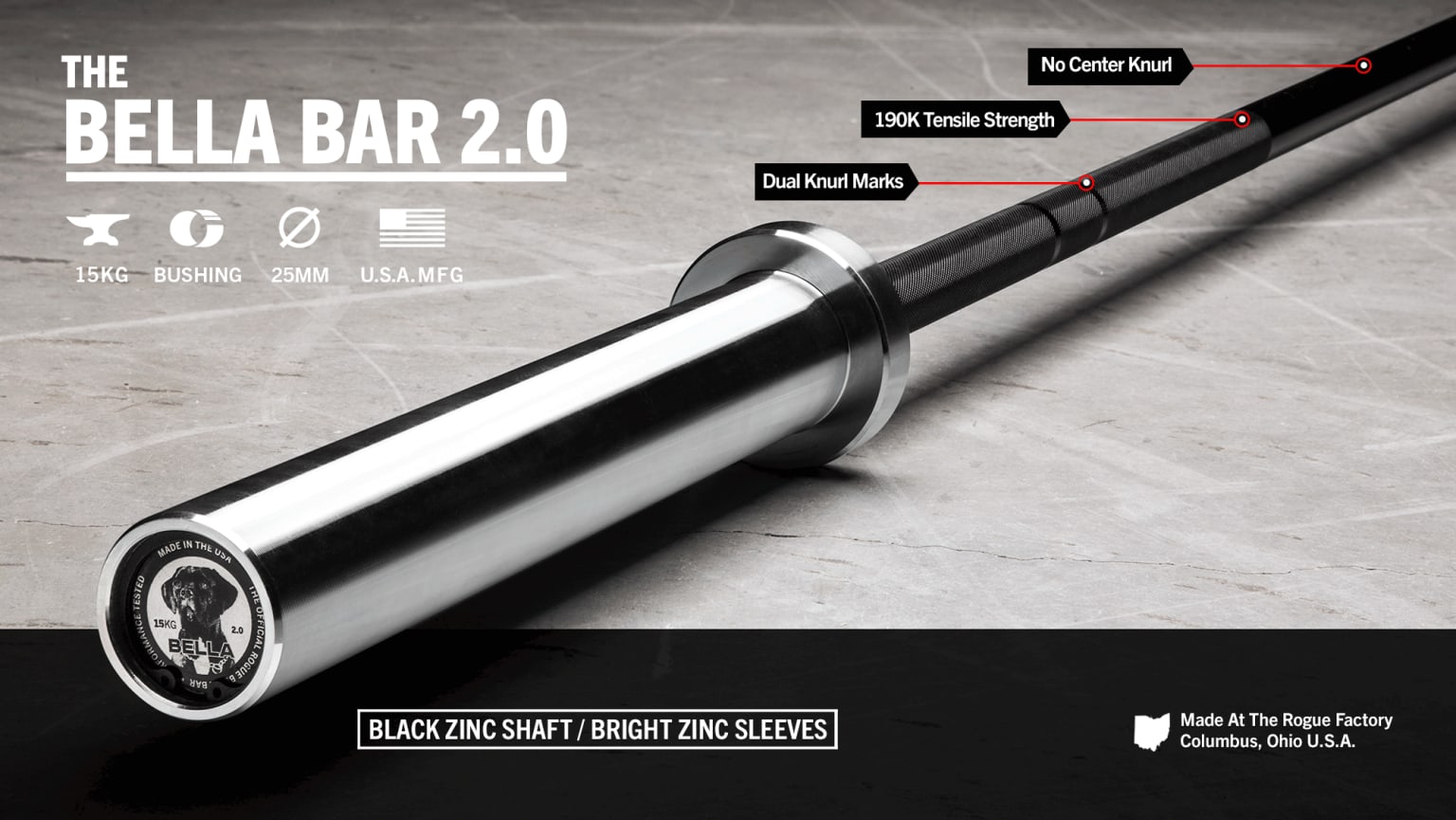 Rogue barbell 15kg new arrivals